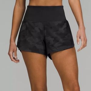 lululemon solid black Speed Up shorts